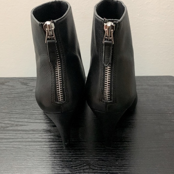 ZARA Black Leather Ankle Boots with Studs - Picture 7 of 9